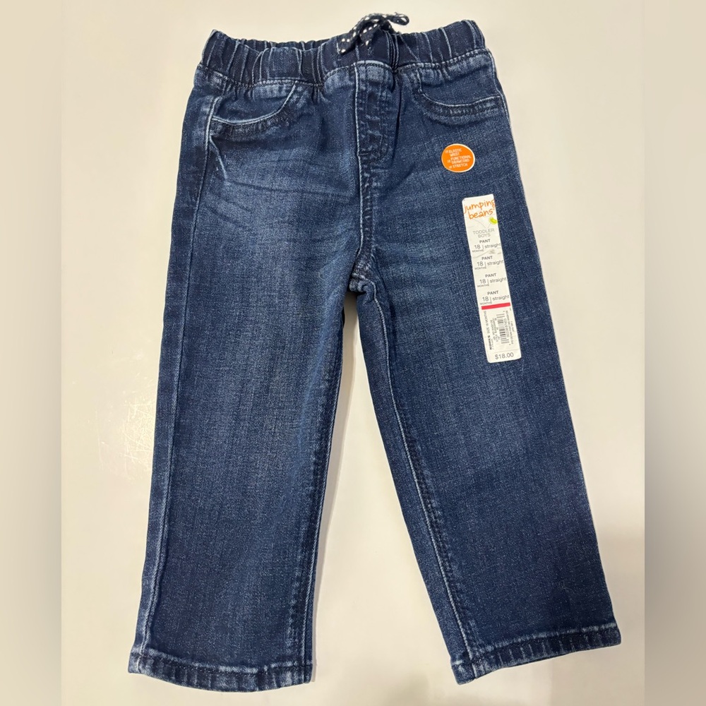 BN4 Jumping Beans Dark Blue Kids Jeans Boy 18M New‎ with Tag